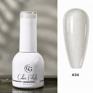 Polish Gel #34 Blanco Shimmer
